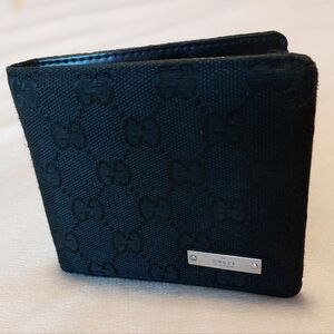 Gucci GG Monogram Canvas Black Bifold Wallet